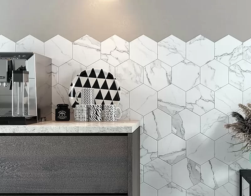 Carrara Hexagon