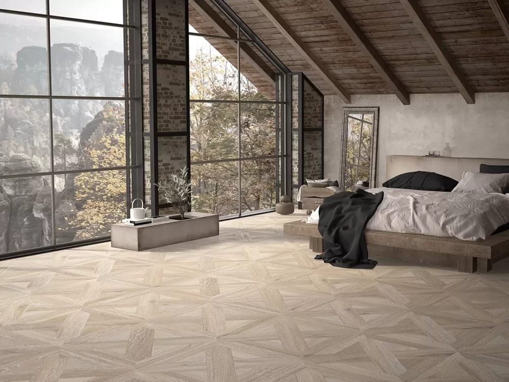 alberta gris 60x60cm wood effect porcelain tile.