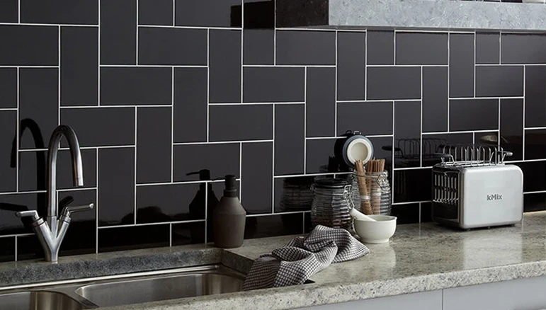 black wall tiles collection by tile village