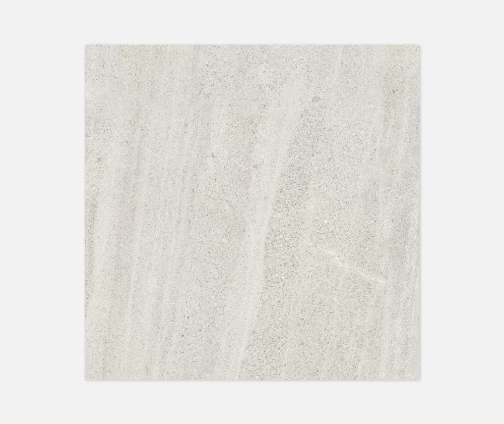 coral grey stone effect porcelain tile in 60x60cm with a rectified edge.