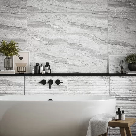 Laurent Grey Decor Matt Wall Tile 300x600mm