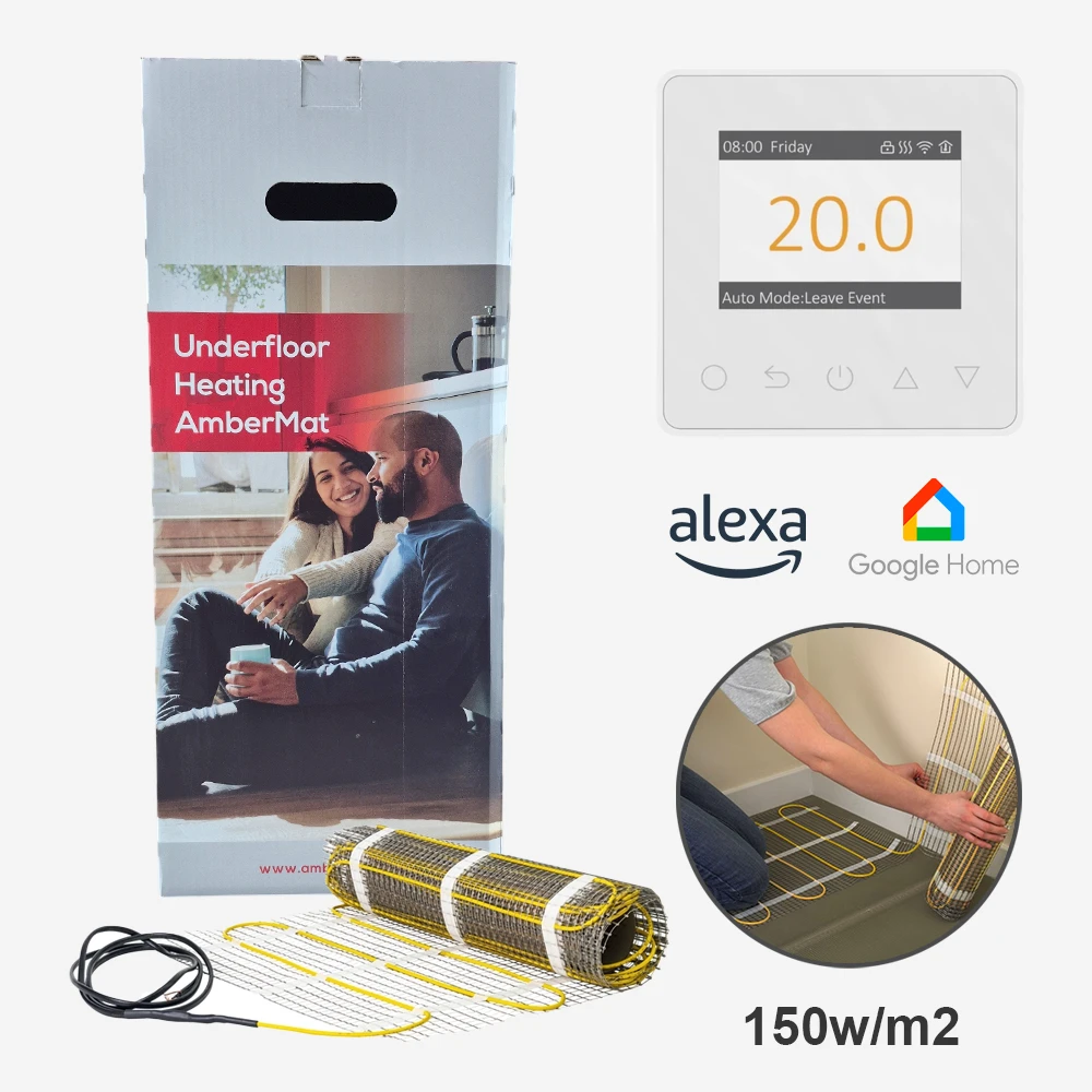 amber thermostat and mat kit 150w/m2