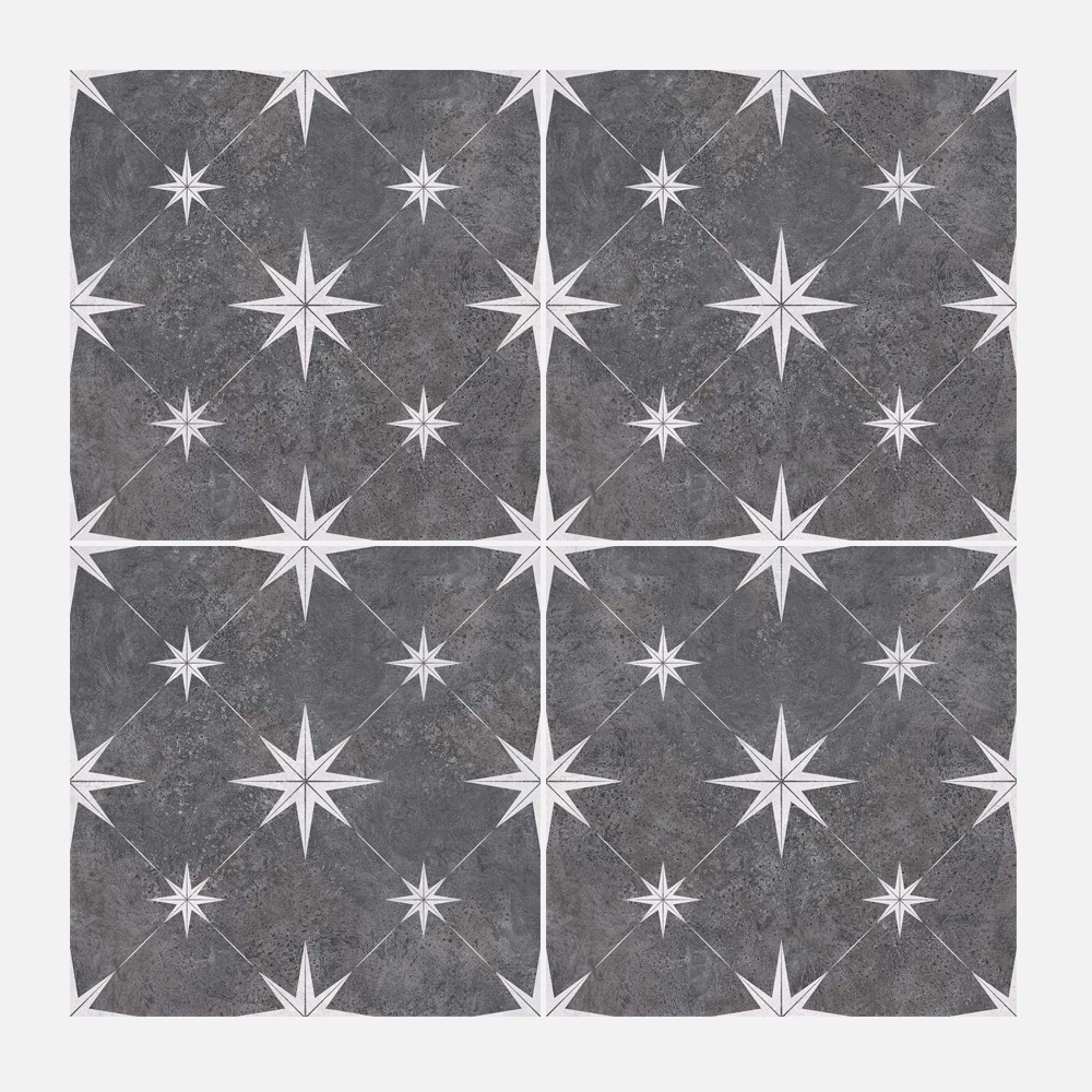 four tile pattern image of vincent charcoal 335x335 pattern tile