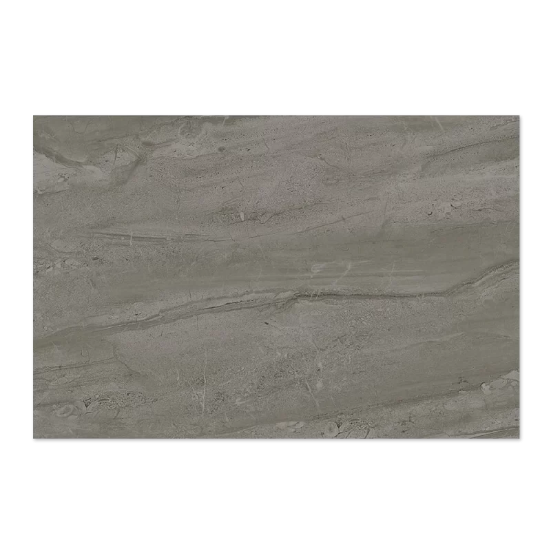 single tile image of etta Steel gloss ceramic wall tile in 300x450mm p12847