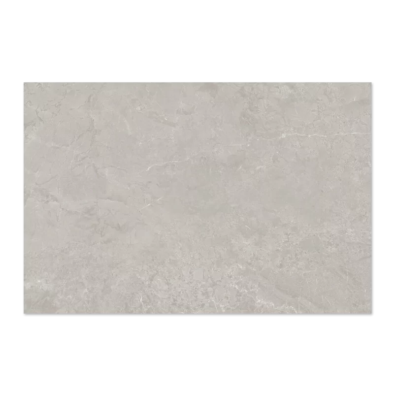 A single tile image of zeta silver gloss 300x450mm ceramic wall tile. p12849