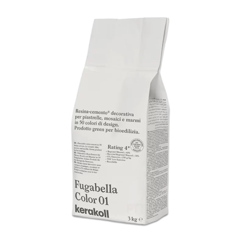3kg bag of fugabella color 01 grout.